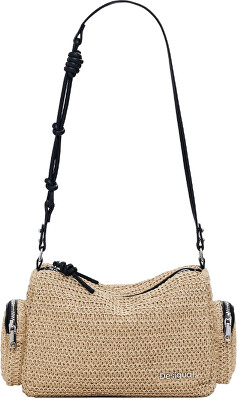 Desigual - Dámská kabelka Half Logo Raffia Ha