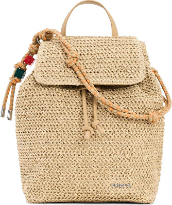 Desigual - Dámský batoh Half Logo Raffia L 26SAKO011014