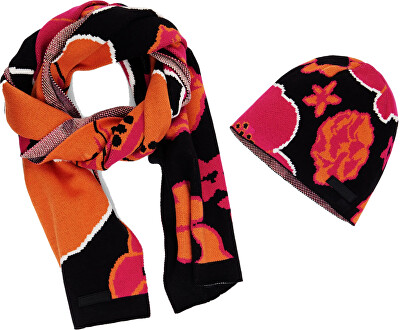 Desigual - Dámská sada - čepice a šála Gift Box Flowerlis