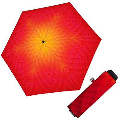 Doppler - Dámský skládací deštník Carbonsteel Mini Slim Fusion red/yellow
