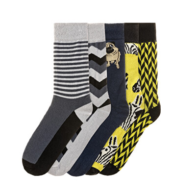 Funky Steps - 5 PACK - pánské ponožky