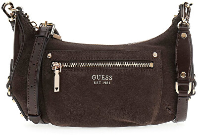 Guess - Dámská kožená crossbody kabelka Banana Bag