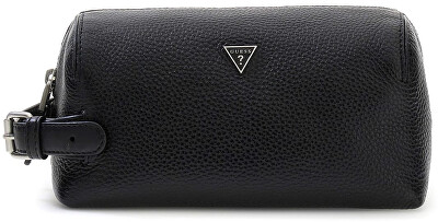 Guess - Kožená kosmetická taška PMMOMGP6261-BLA