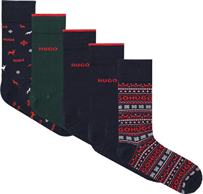 Hugo Boss - 5 PACK - pánské ponožky HUGO