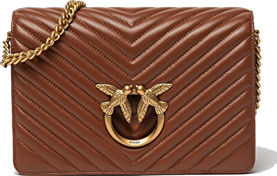 Pinko - Dámská kožená crossbody kabelka
