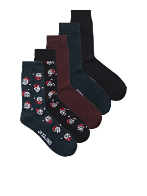 Jack&Jones - 5 PACK - pánské ponožky JACXMAS