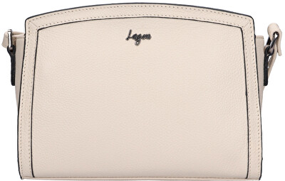 Lagen - 2. JAKOST -  Dámská kožená crossbody kabelka LG003 white