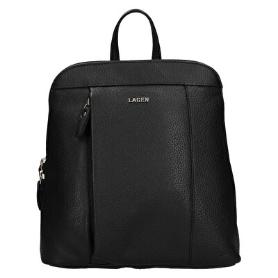 Lagen - Dámský kožený batoh BLC-20/1520/ML BLK