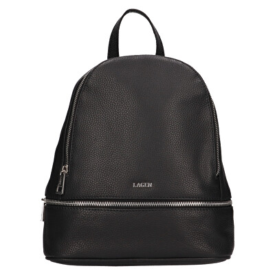 Lagen - Dámský kožený batoh BLC-22/2053/NKL Black