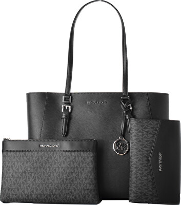 Michael Kors - Geantă de damă din piele 3 în 1 35R3SCFT3T Black