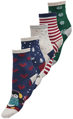 ONLY CARMAKOMA - 5 PACK - dámské ponožky CARCHRISTMAS