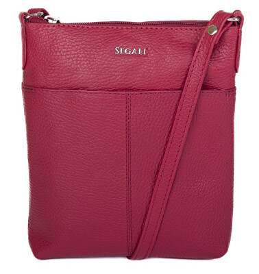 SEGALI - Dámská kožená crossbody kabelka