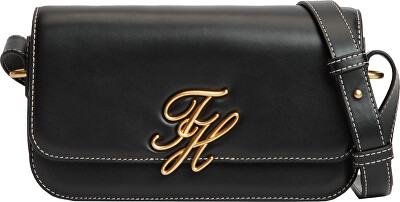 Tommy Hilfiger - Dámská kožená crossbody kabelka Script AW0AW18399BDS