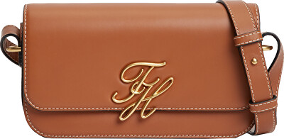 Tommy Hilfiger - Dámska kožená crossbody kabelka Script AW0AW18399GB8