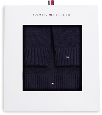 Tommy Hilfiger - Pánska sada - čiapky a rukavice Flag AM0AM14585DW6