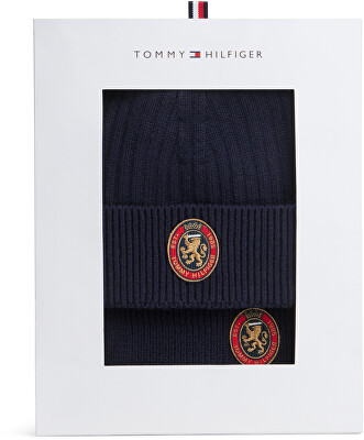 Tommy Hilfiger - Pánska sada - čiapka a šál Crest AM0AM14586DW6