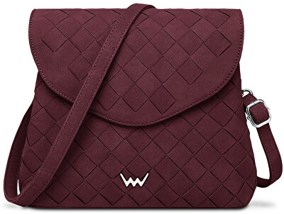 Vuch - Dámská crossbody kabelka Byrsa Intrecciato Wine Red