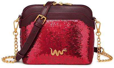 Vuch - Dámska crossbody kabelka Fossy Sequin Mini Wine