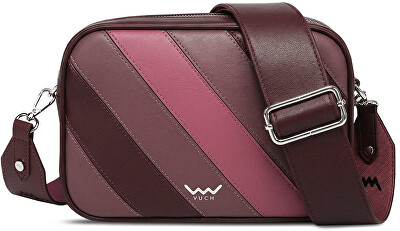 Vuch - Dámská crossbody kabelka Massimo Striped Dark Wine
