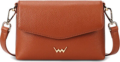 Vuch - Dámská kožená crossbody kabelka Leyra Brown