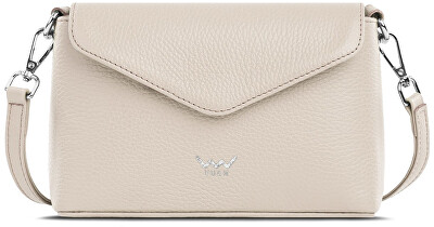 Vuch - Dámska kožená crossbody kabelka Leyra Grace Beige