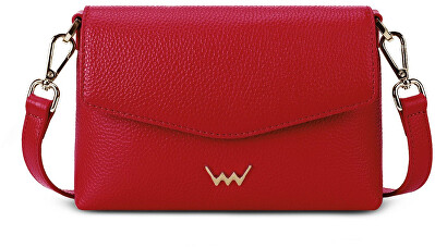 Vuch - Dámská kožená crossbody kabelka Leyra Red