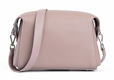 Vuch - Dámská kožená crossbody kabelka Lison Dusty Pink