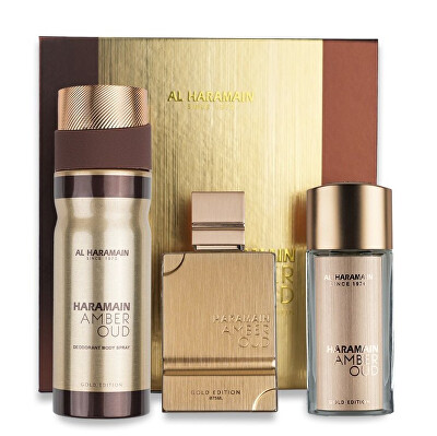 Al Haramain - Amber Oud Gold Edition Extreme - parfémovaný extrakt 75 ml + parfémovaný extrakt 30 ml + tělový závoj 250 ml