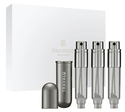 Travalo - Classic HD - plniteľný flakón 3 x 5 ml (titánový)