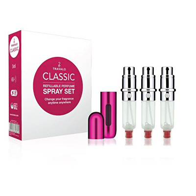 Travalo - Classic HD - plnitelný flakon 3 x 5 ml (tmavě růžový)