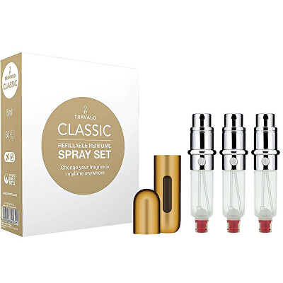 Travalo - Classic HD - plnitelný flakon 3 x 5 ml (zlatý)