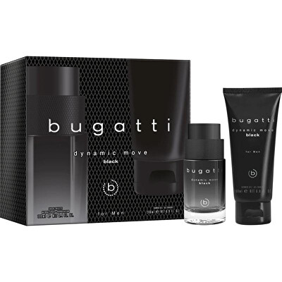 Bugatti - Dynamic Move Black - EDT 100 ml + sprchový gel 200 ml