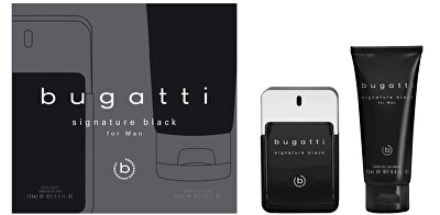 Bugatti - Signature Black - EDT 100 ml + sprchový gel 200 ml