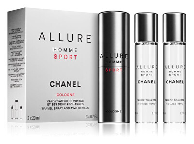 Chanel - Allure Homme Sport Cologne - EDC 20 ml (plnitelný flakon) + náplň 2 x 20 ml
