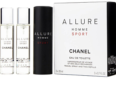 Chanel - Allure Homme Sport - EDT 20 ml (plnitelný flakon) + náplň (2 x 20 ml)