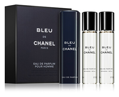 Chanel - Bleu De Chanel - EDP 20 ml (plnitelný flakon) + náplň 2 x 20 ml