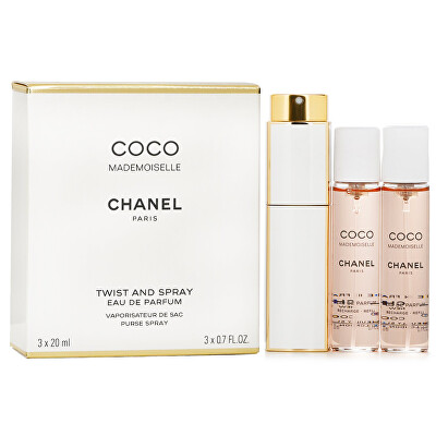 Chanel - Coco Mademoiselle - EDP 20 ml (plnitelný flakon) + EDP náplň 2 x 20 ml