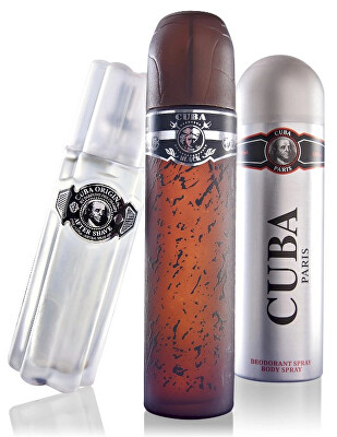 Cuba - Black - EDT 100 ml + deodorant ve spreji 200 ml + voda po holení 100 ml