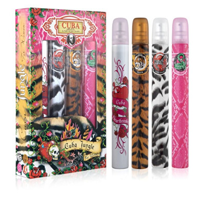 Cuba - Dárková sada Cuba Jungle For Women - EDP 4 x 35 ml
