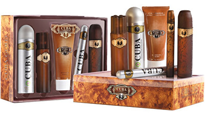 Cuba - Gold - EDT 100 ml + EDT 35 ml + voda po holení 100 ml + sprchový gel 200 ml + deodorant ve spreji 200 ml