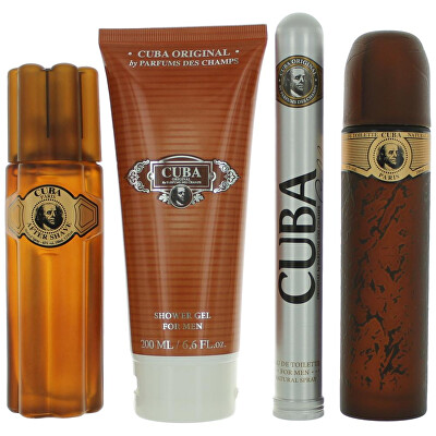 Cuba - Gold - EDT 100 ml + EDT 35 ml + voda po holení 100 ml + sprchový gel 200 ml