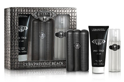 Cuba - Prestige Black - EDT 90 ml + voda po holení 100 ml + sprchový gel 200 ml