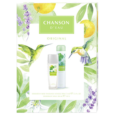 Chanson - D´Eau Original - deodorant cu pulverizator 75 ml + deodorant spray 200 ml