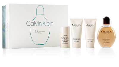 Calvin Klein - Obsession For Men - EDT 125 ml + tuhý deodorant 75 ml + balzám po holení 100 ml + sprchový gel 100 ml