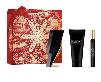 Carolina Herrera - Bad Boy - EDT 50 ml + sprchový gel 100 ml + EDT 10 ml