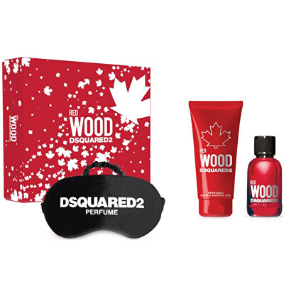 Dsquared² - Red Wood - EDT 50 ml + sprchový gel 100 ml + maska na spaní