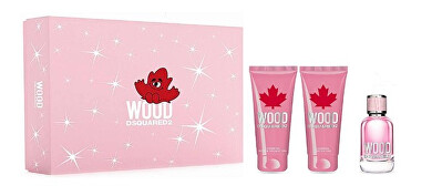 Dsquared² - Wood For Her - EDT 50 ml + sprchový gel 100 ml + tělové mléko 100 ml