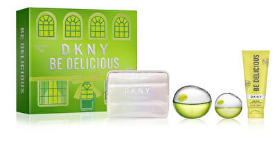 DKNY - Be Delicious - EDP 100 ml + testápoló 100 ml + EDP 15 ml + kozmetikai táska