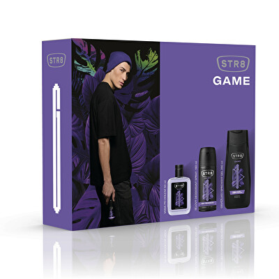 STR8 - Game - voda po holení 50 ml + deodorant ve spreji 150 ml + sprchový gel 250 ml