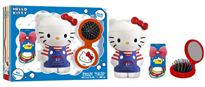 EP Line - Hello Kitty - sprchový gel a šampon 2v1 400 ml + vlasové doplňky
